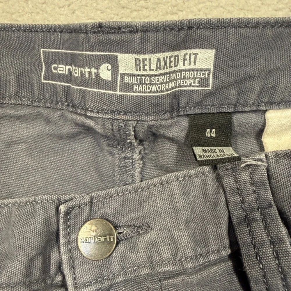 Carhartt Mens Rugged Flex Relaxed‎ Fit Canvas Cargo Work Short Bluestone Mens 44